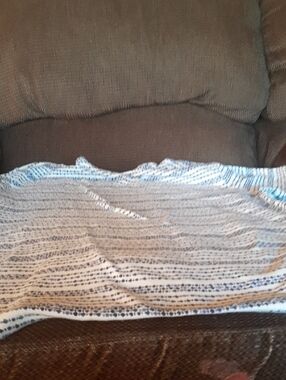 croft & barrow White Tee with Navy Trim